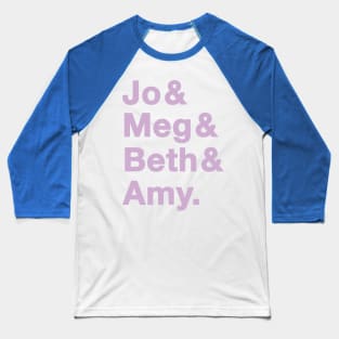 Little Women Ampersand - Lilac Text Baseball T-Shirt